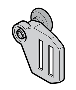 loopwielhouder normaal rechts