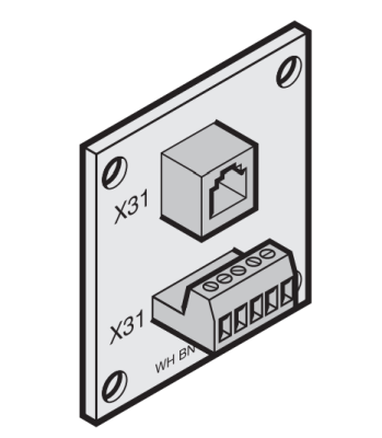 adapterprintplaat spiraalkabel (deurblad)