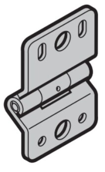 Scharnier type 6 zonder opvulplaat | Naast loopdeur | 3042457