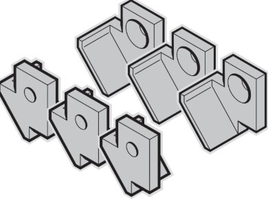 Set 3 stuks scharnierafdekkingen RAL 9006 | voor loopdeur | met meervoudige vergrendeling | Artnr. 3091201