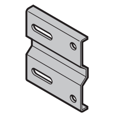 Plaat ter bevestiging van slotpal