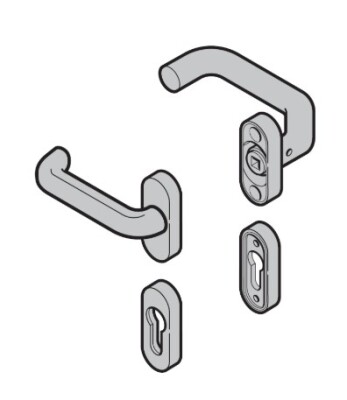 Krukstel loopdeur in deurblad| kunststof zwart | Artnr. 3096798*