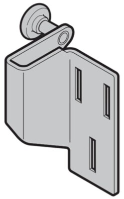 Loopwielhouder boven | RVS | Beslag L,LD | Links | Artnr. 3072457