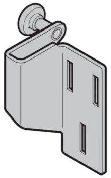 Loopwielhouder boven | RVS | Beslag L,LD | Links | Artnr. 3072457