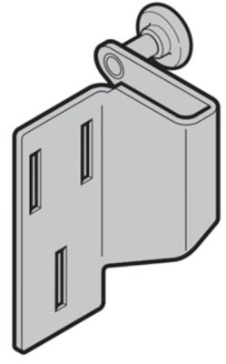 Loopwielhouder boven | RVS | Beslag L,LD | Rechts | Artnr. 3072456