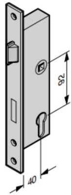 Insteekslot profielcilinder voor zijdeur | Deuren tot 2017 | Artnr. 3070038*