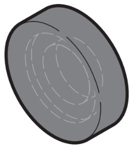 Rubberen dop van veerbuffer | Artnr. 3005100